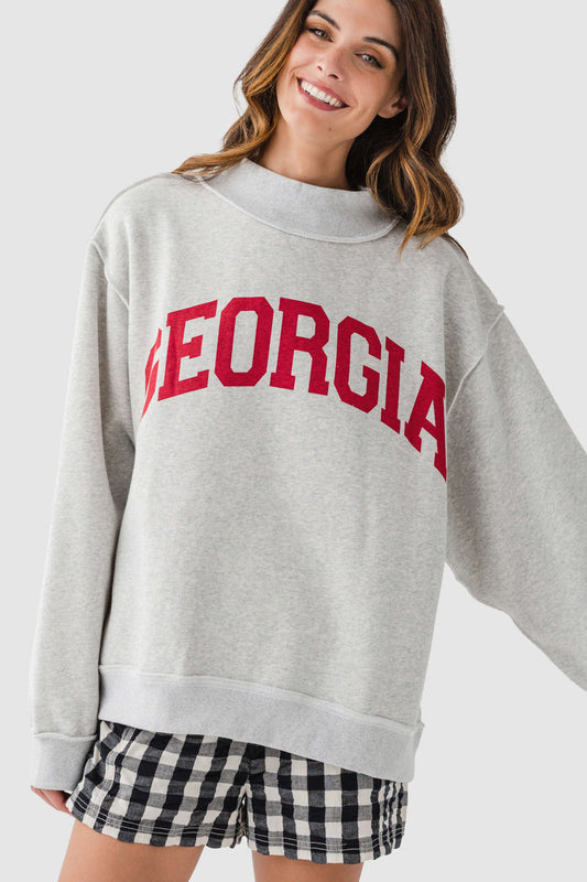 Reversible Moc Neck Sweatshirt | Georgia