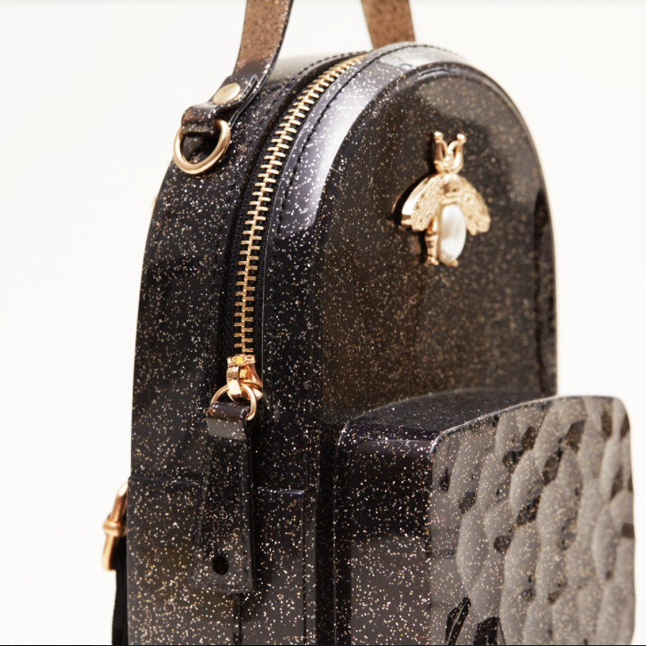 Gold Bee Jelly Mini Backpack | Black