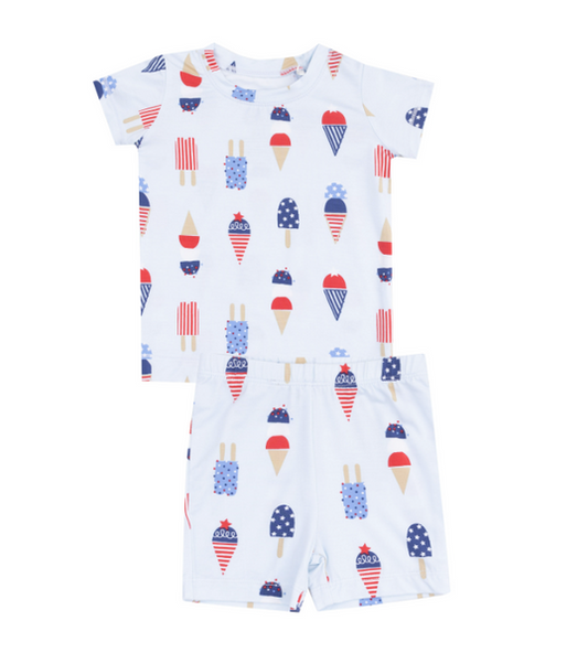 Loungewear Short Set | Blue American Ice Cream