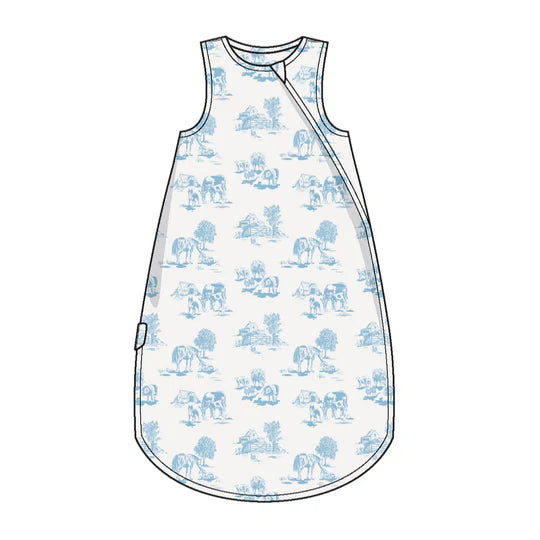 Sleep Bag | Farm Toile Blue