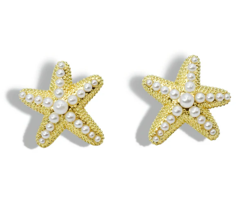 By The Sea Gold Stud Earring