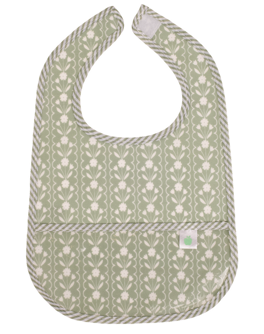 The Wipe It Bib | Sage Floral