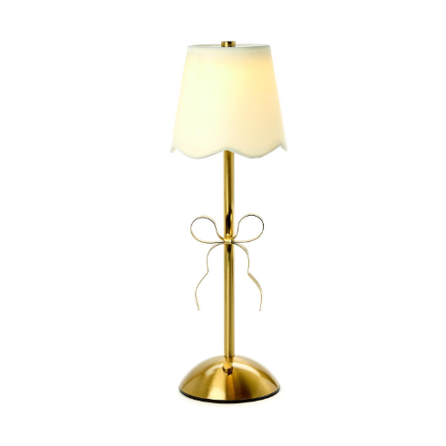LED Portable Cordless Gold Bow Table Lamp