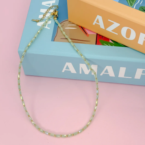 Coastal Bloom Beads Necklace | Green