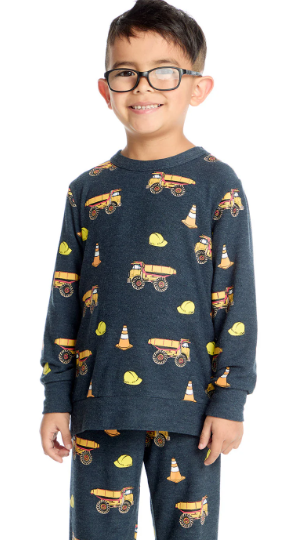 Construction Trucks Long Sleeve | Navy