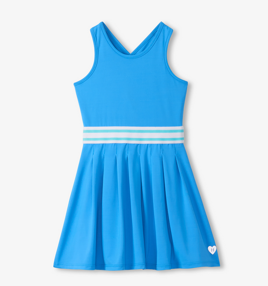 Malibu Blue Pleated Active Dress