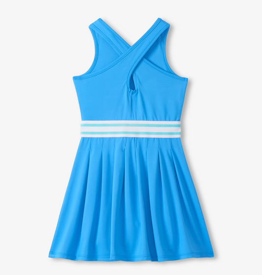 Malibu Blue Pleated Active Dress