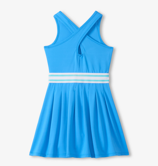 Malibu Blue Pleated Active Dress