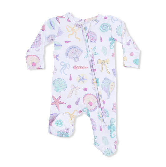 2 Way Ruffle Back Zipper Footie | Beach Days