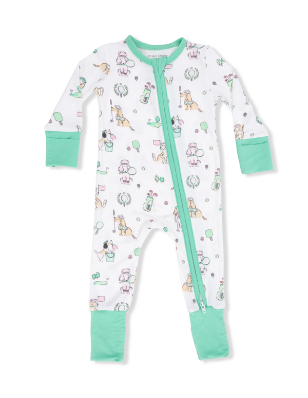Convertible Romper | Country Club Dogs Pink