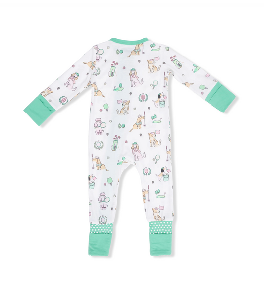 Convertible Romper | Country Club Dogs Pink