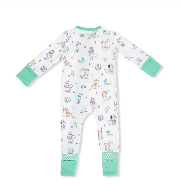 Convertible Romper | Country Club Dogs Pink