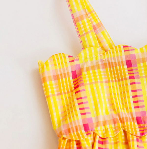 Hadley Dress | Seashell Plaid