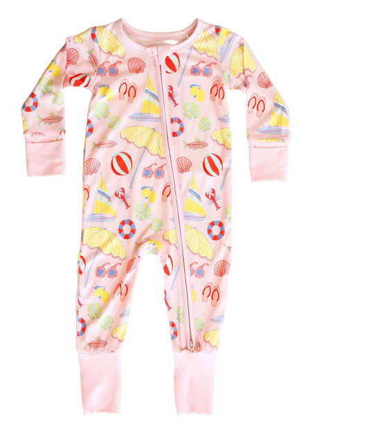 Zipper Romper | Pink Beach Days