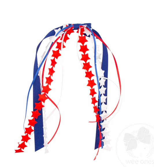 Grosgrain Streamer Bow | Patriotic Stars