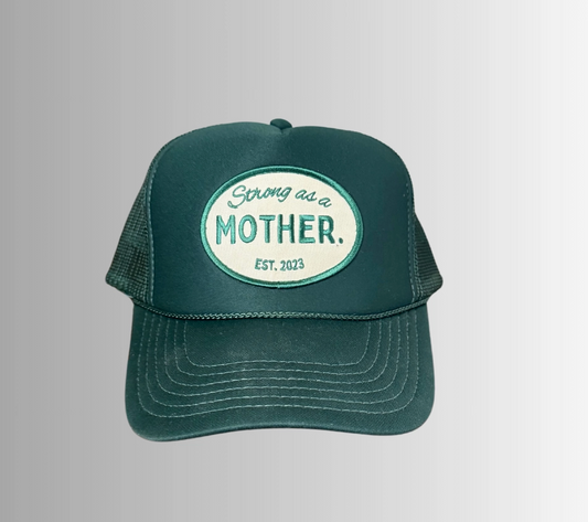 Green Trucker Hat | Strong As A Mother