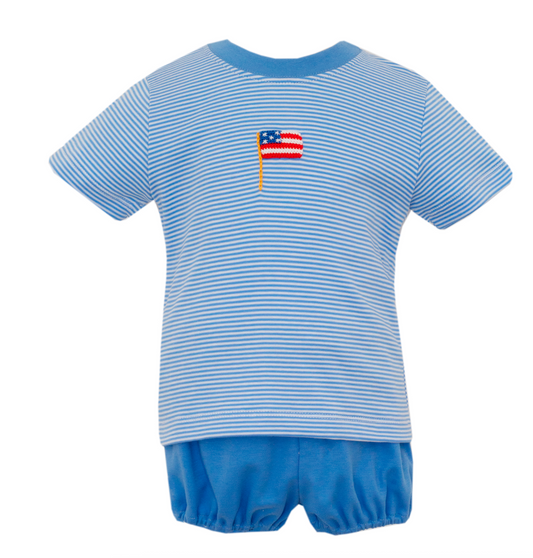 Periblue Knit Set Shirt + Shorts | Stitch Flags
