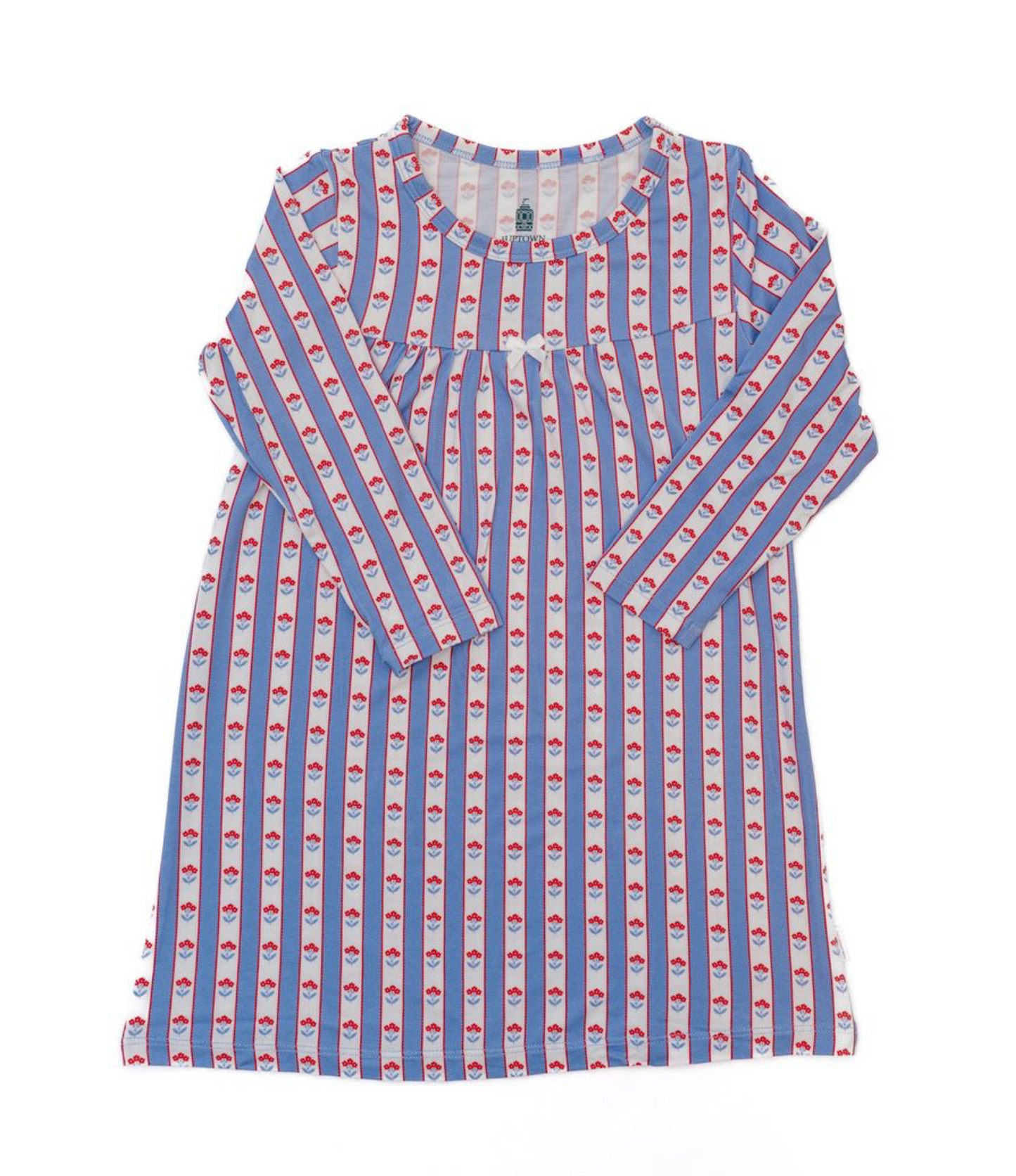 Long Sleeve Bamboo Sleep Gown | Scalloped Floral