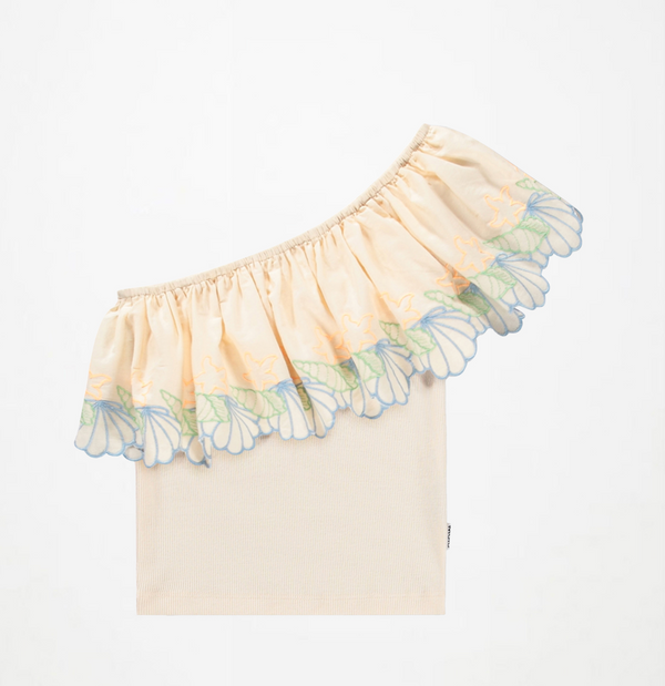 Ratja One Shoulder Top | Pearled Ivory