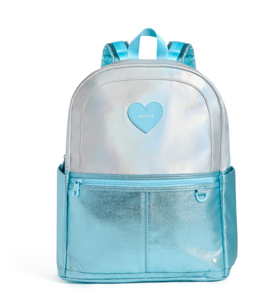 Kane Double Pocket Large Bag | Blue Iridescent