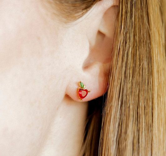 Screwback Stud Earrings | Apple Gem