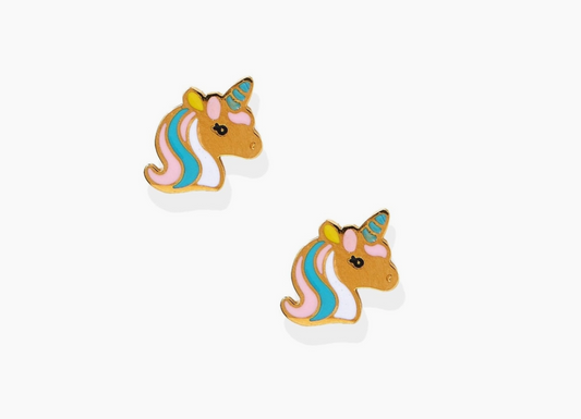 Screwback Stud Earrings | Unicorn Head