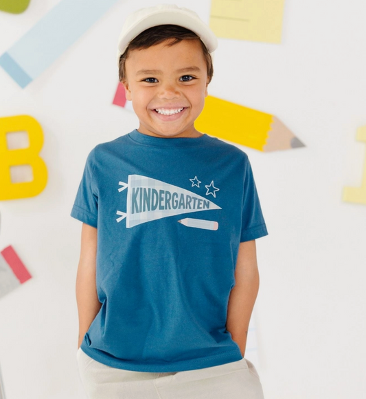 Blue Pennant Flag Shirt | Kindergarten