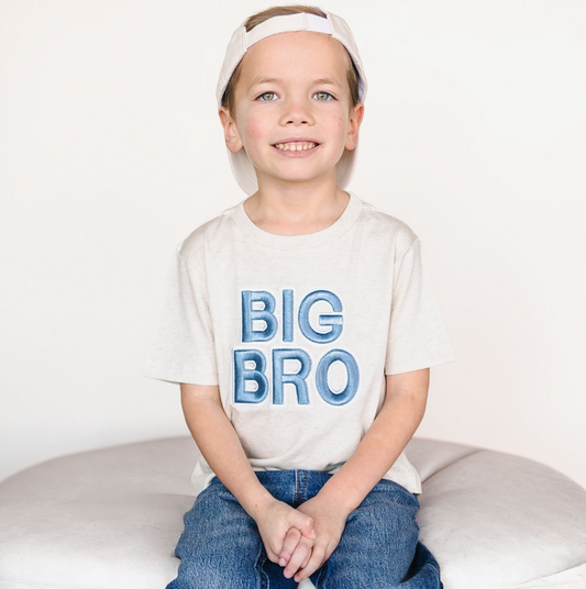 Big Bro Embroidered Patch Shirt | Natural Heather