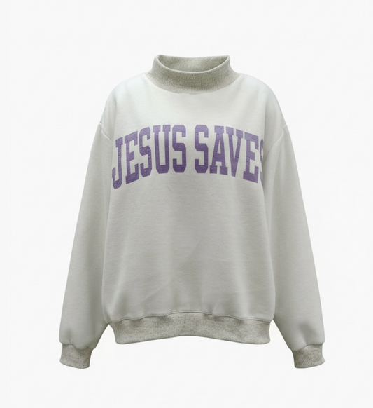 Grey Reversible Sweatshirt | Cross & Jesus