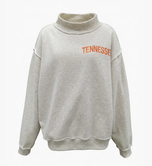 Grey Mock Neck Sweatshirt | Tennessee