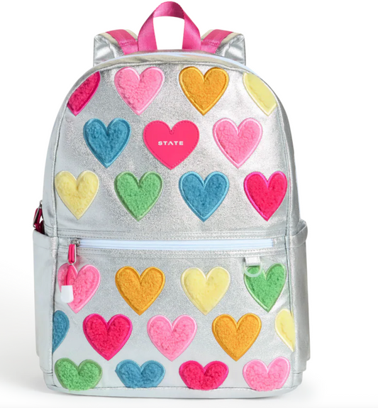 Kane Double Pocket Backpack | Happy Fuzzy Heart