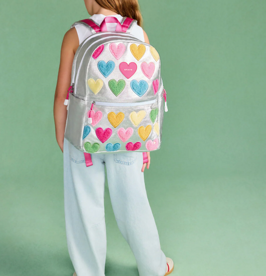 Kane Double Pocket Backpack | Happy Fuzzy Heart