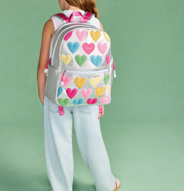 Kane Double Pocket Backpack | Happy Fuzzy Heart