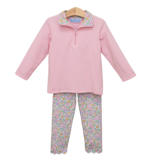 Quarter Zip Pullover Set | Autumn Blooms