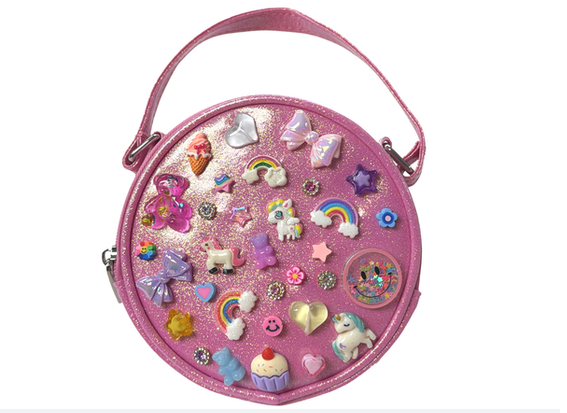 Galaxy Round Charm Bag With Crossbody Strap
