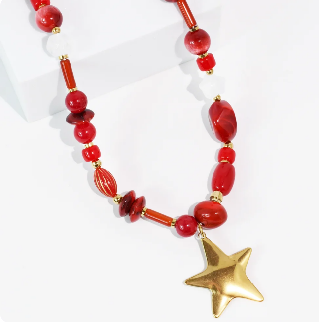 Star Glow Necklace | Red