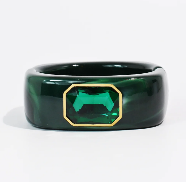 The Gemma Cuff Bracelet | Emerald