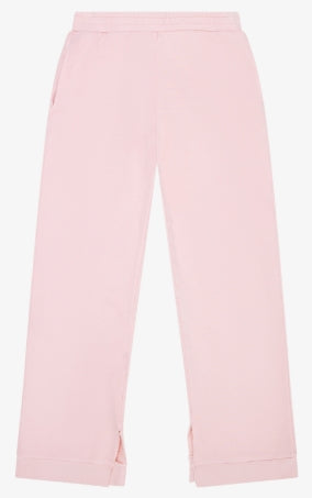 Cotton Fleece Split Hem Pocket Pant | Pink Moscato