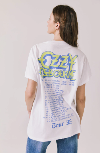Cotton Jersey Crewneck Tee | Ozzy Osbourne Tour 86