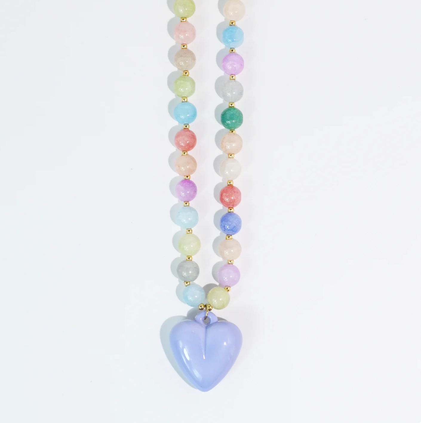Happy Colorful Heart Necklace | Purple