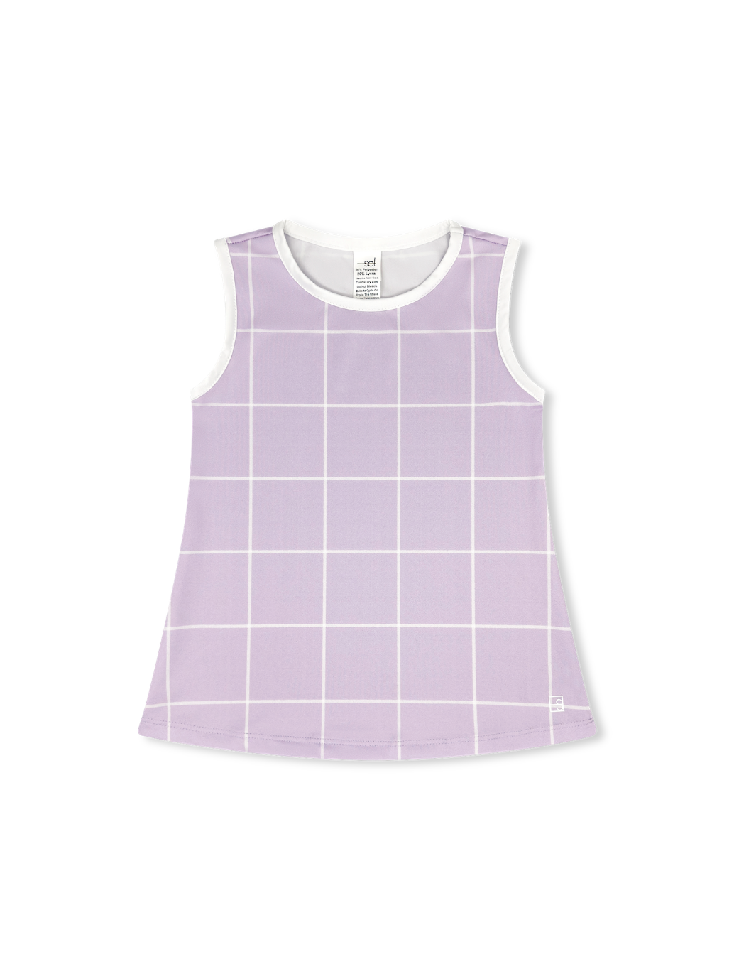 Tori Tank | Petal Purple Willington Windowpane, Pure Coconut