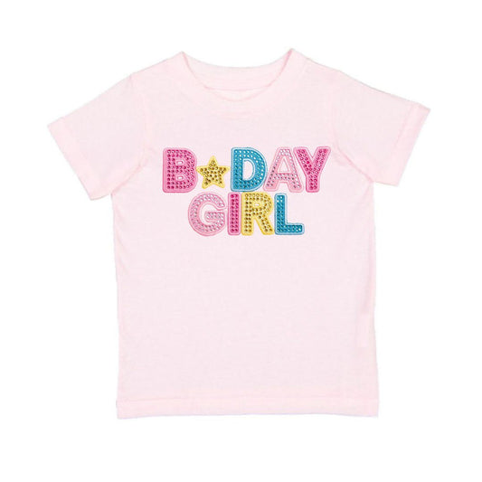 Birthday Girl Rhinestone Patch Short Sleeve T-Shirt | Ballet