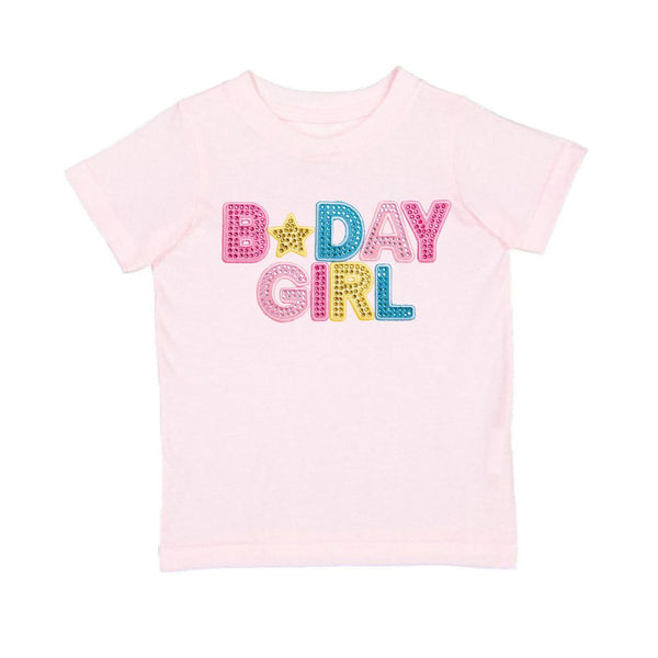 Birthday Girl Rhinestone Patch Short Sleeve T-Shirt | Ballet
