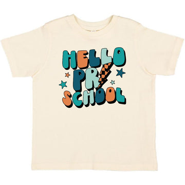 Hello Preschool Short Sleeve T-Shirt | Natural