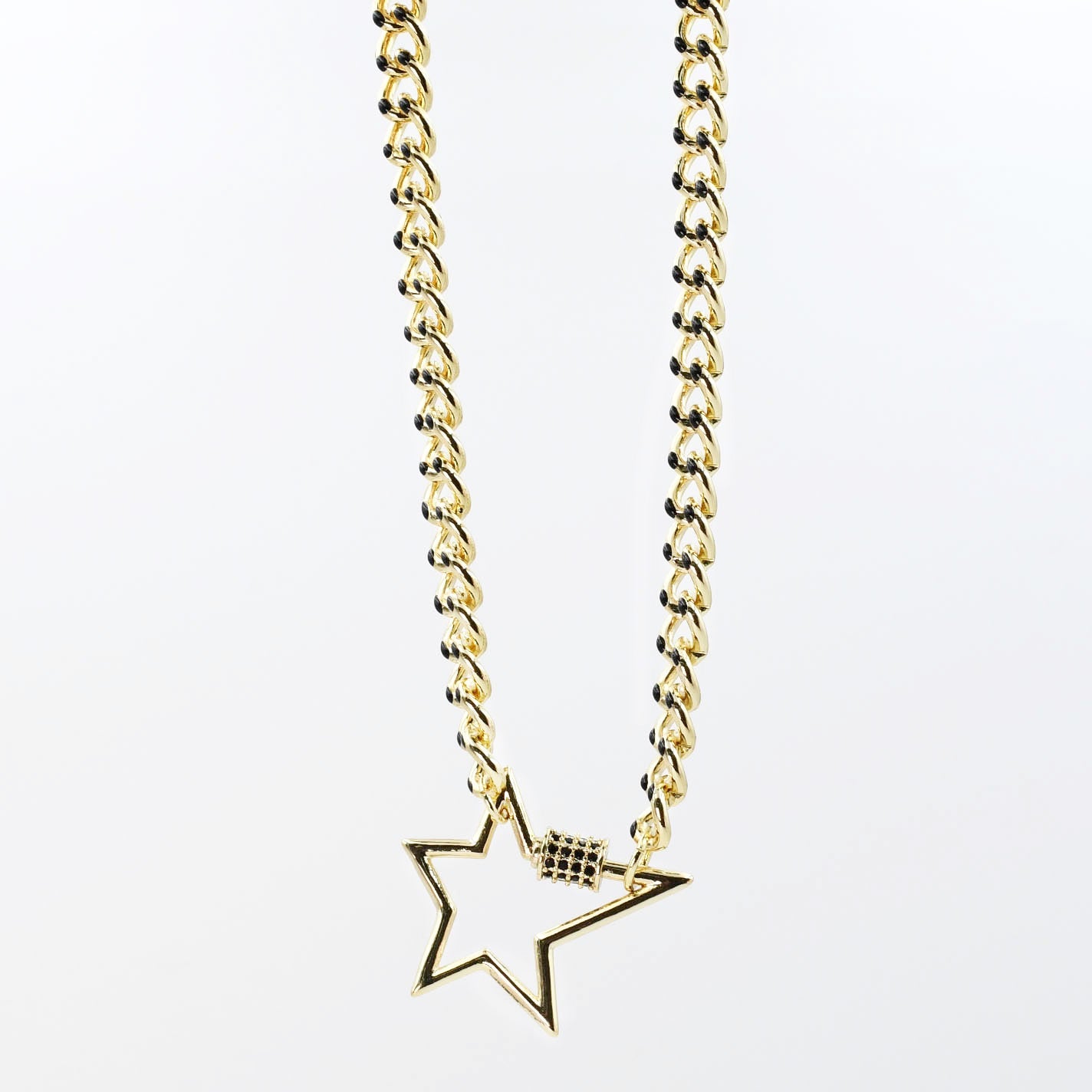 Star Black Chain Necklace