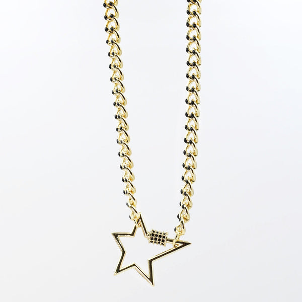 Star Black Chain Necklace