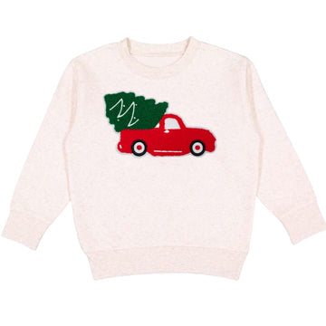 Christmas Truck Patch Sweatshirt