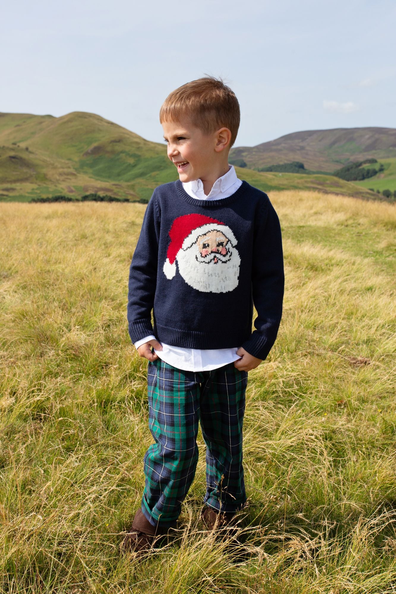 Boys Jackson Pant | Green Tartan