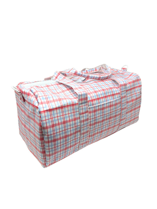 Weekender Duffel Bag || Classic Plaid Red