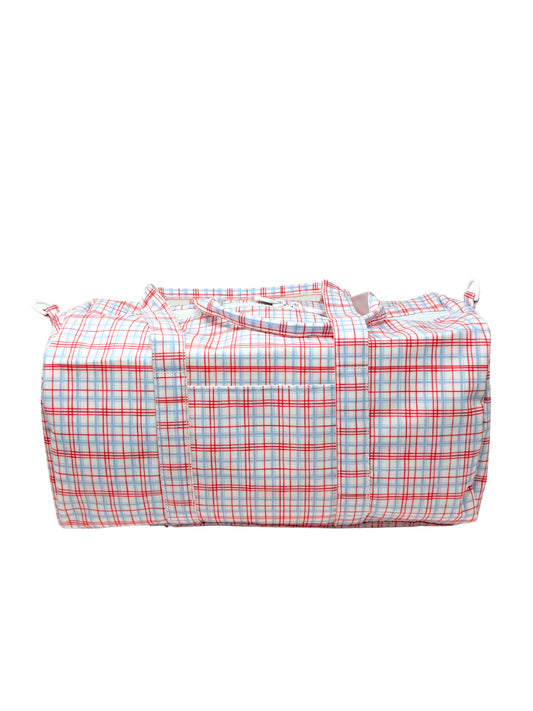 Weekender Duffel Bag || Classic Plaid Red